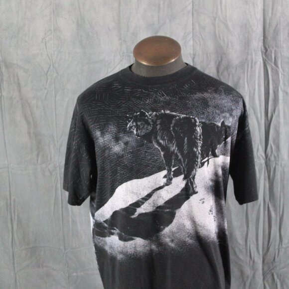 Vintage Graphic T-shirt - Wolf Pack Big Graphic - Men's XL - Picture 2 of 13